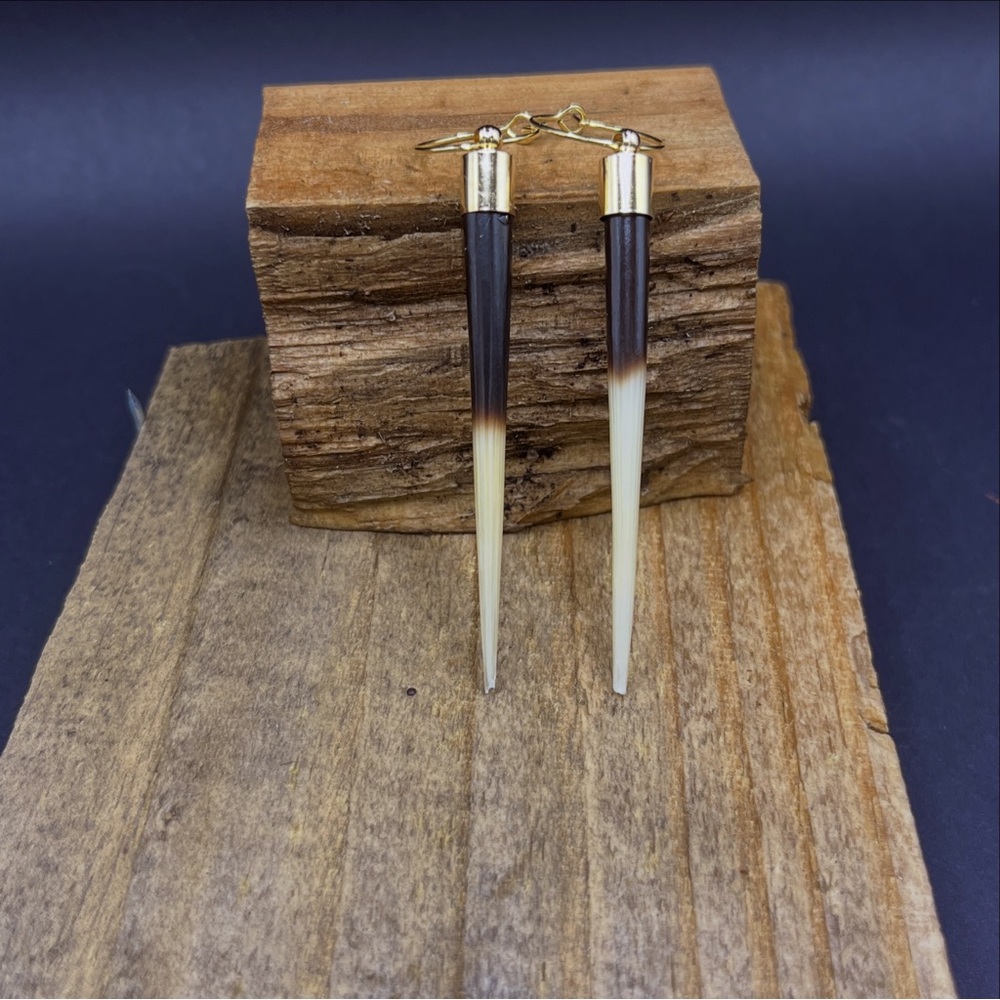 Handmade porcupine quill earrings